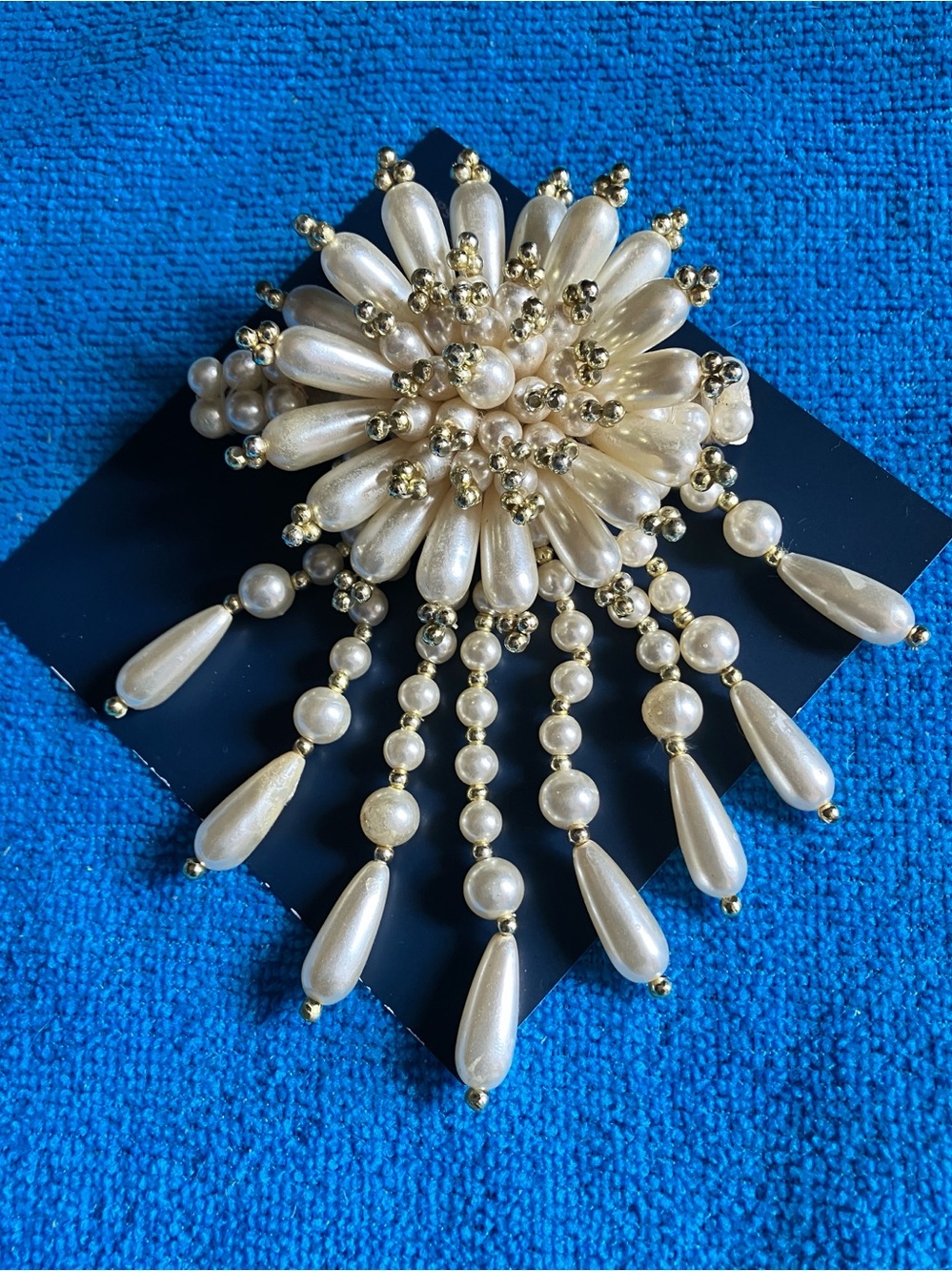 Vintage hand made pearl hair clip